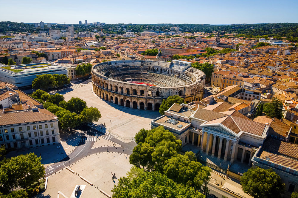 Photo de la ville de Nîmes dans le Gard